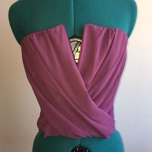 Strapless Deep V Top